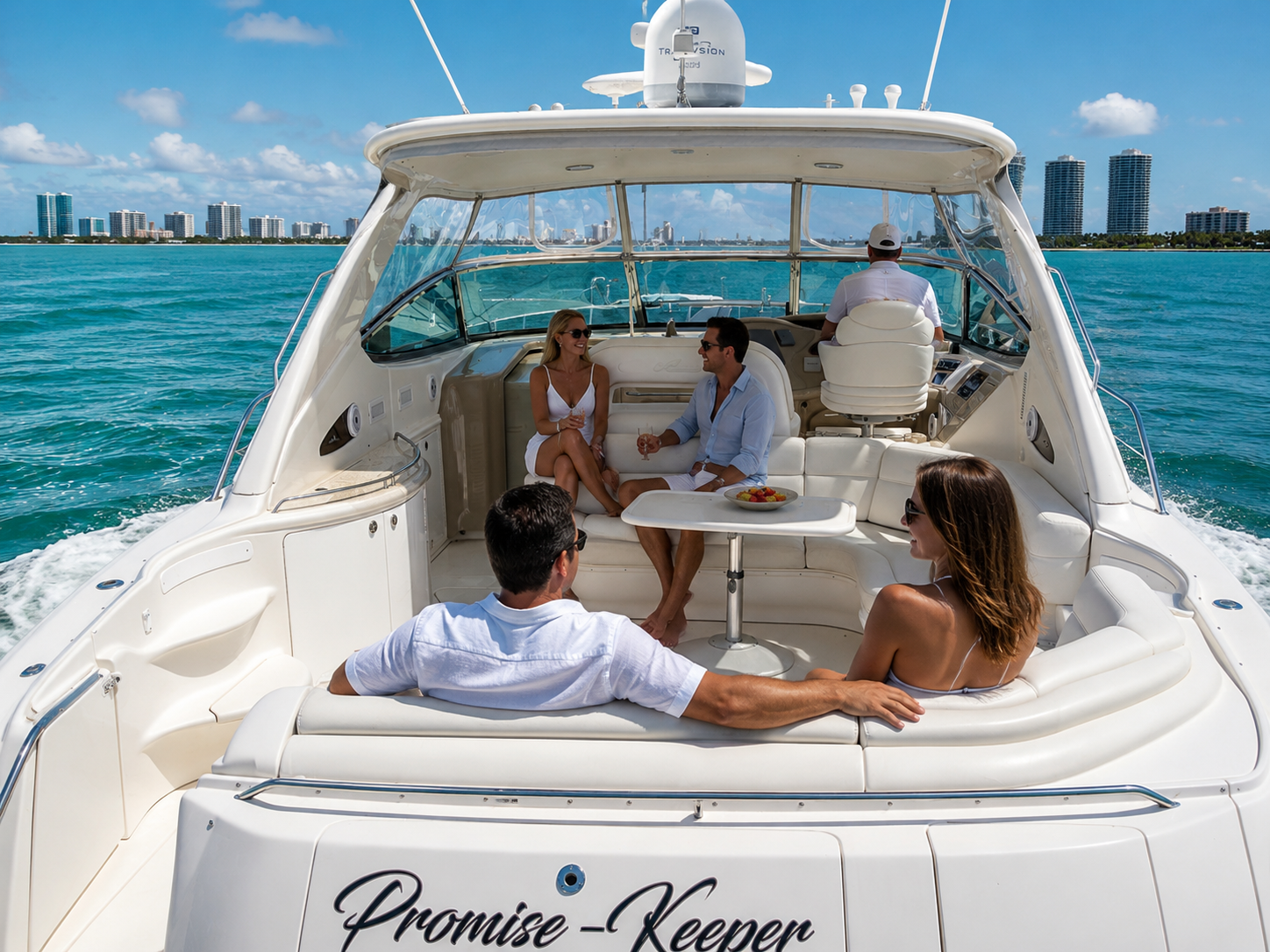 Private yacht for Miami charters aboard Promise Keeper