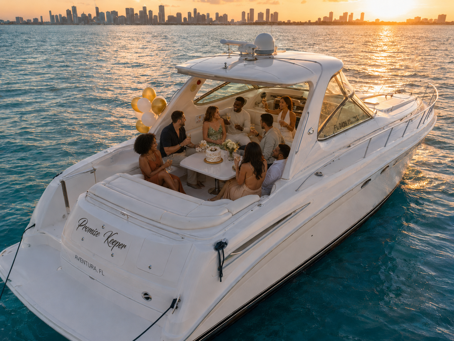 Birthday Yacht Party Miami aboard Promise Keeper Birthday yacht party in Miami aboard Promise Keeper