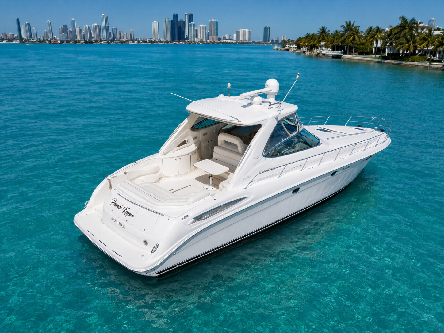 Promise Keeper Private Yacht Charter in Miami Real Promise Keeper Sea Ray Sundancer yacht available for private charter in Miami